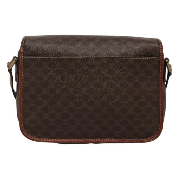 CELINE Macadam Canvas Shoulder Bag Pvc Brown Gold - Picture 3 of 12